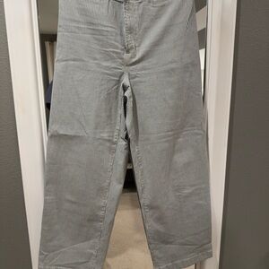 Madewell Railroad Striped Gray Pants